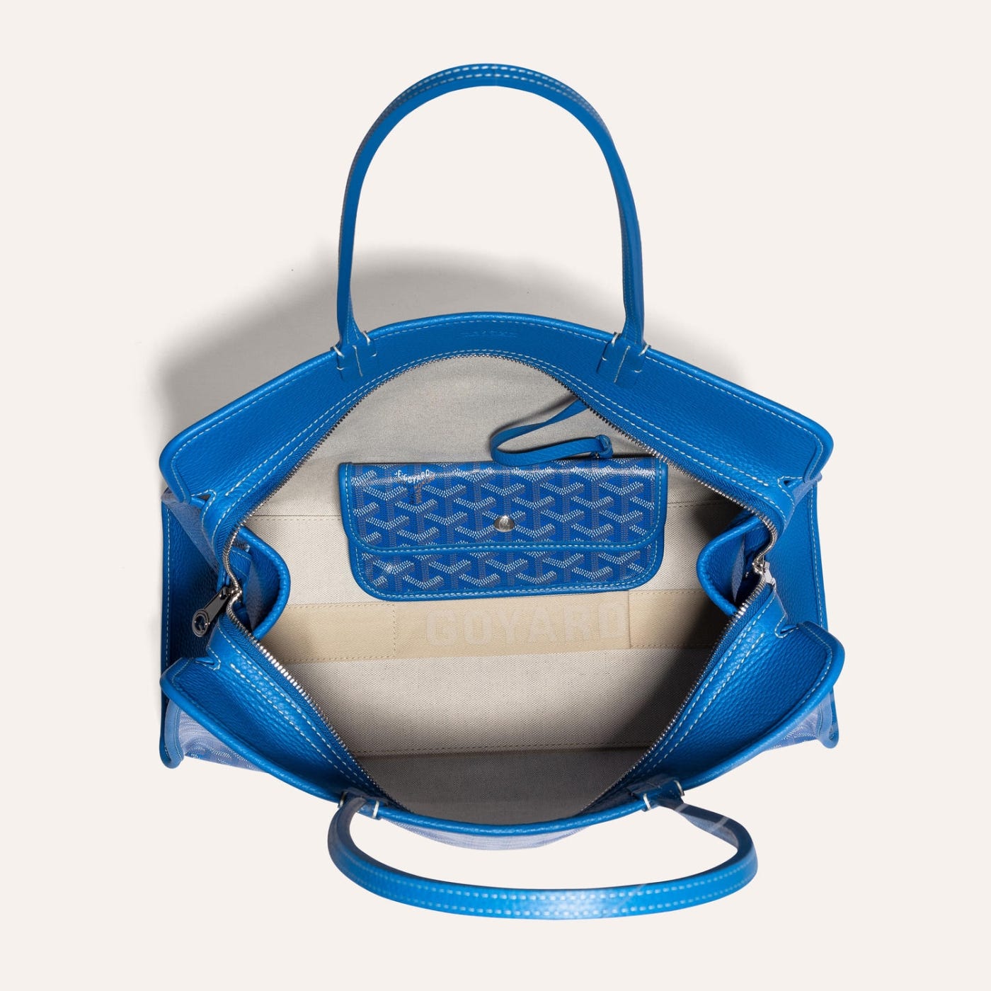Goyard Hardy PM Tote Bag Sky Blue - Image 4